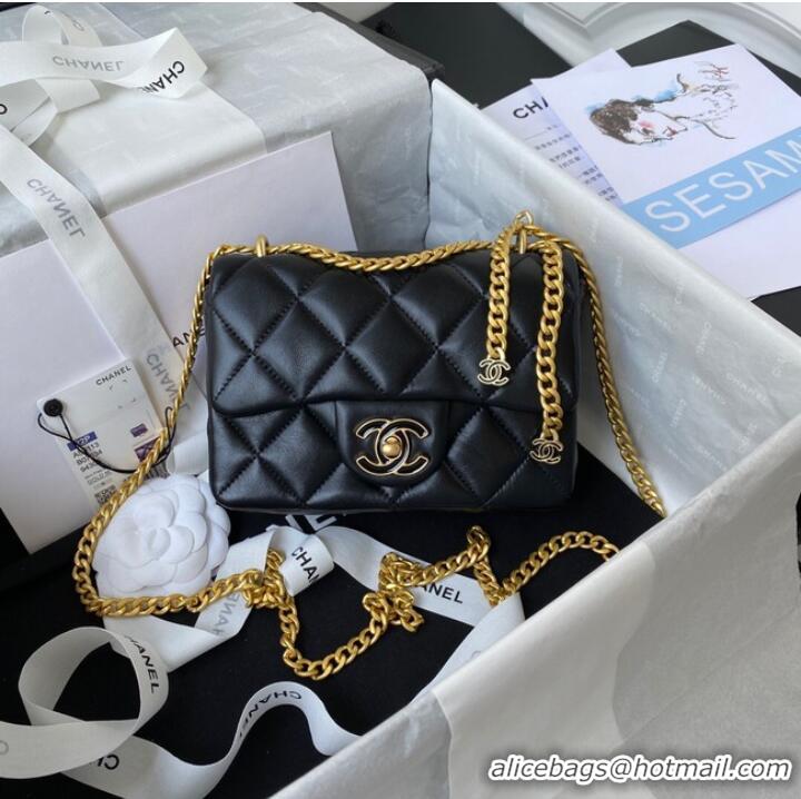 Good Product Chanel Flap Lambskin mini Shoulder Bag AS3113 black