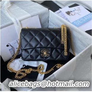 Classic Chanel Flap Lambskin small Shoulder Bag AS3114 black