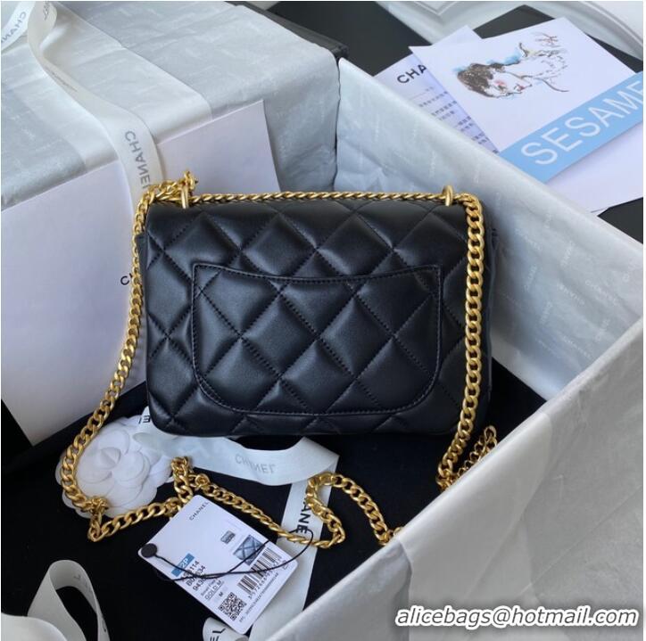 Classic Chanel Flap Lambskin small Shoulder Bag AS3114 black