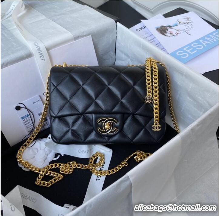 Classic Chanel Flap Lambskin small Shoulder Bag AS3114 black