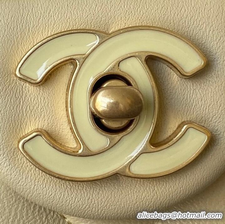 New Cheap Chanel Flap Lambskin small Shoulder Bag AS3114 light yellow