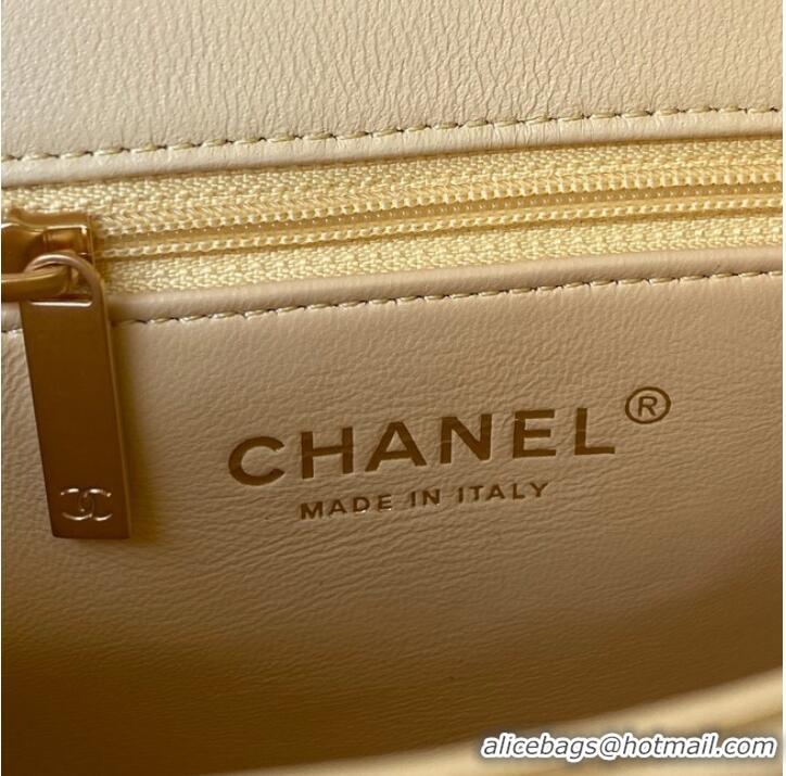 New Cheap Chanel Flap Lambskin small Shoulder Bag AS3114 light yellow