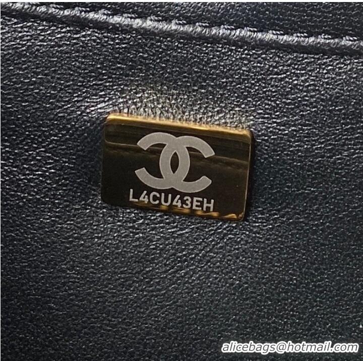 Buy Grade Chanel Shoulder Bag Lambskin & light Gold-Tone Metal AS3153 black