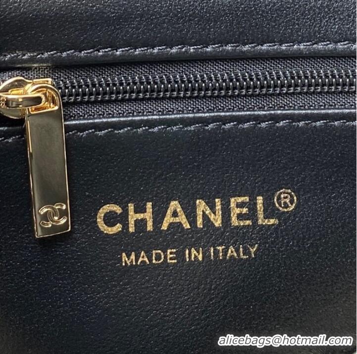 Buy Grade Chanel Shoulder Bag Lambskin & light Gold-Tone Metal AS3153 black