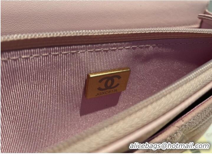 Low Cost Chanel mini Shoulder Bag Grained Calfskin&Gold-Tone Metal AP2804 pink