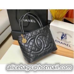 Cheapest Chanel Tote Bag Grained Calfskin&Gold-Tone Metal AS1804 black