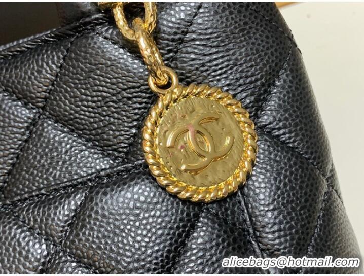 Cheapest Chanel Tote Bag Grained Calfskin&Gold-Tone Metal AS1804 black