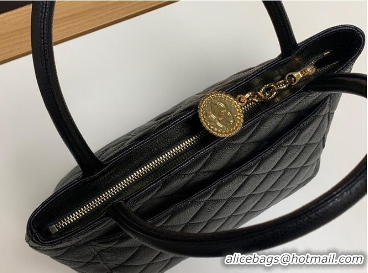 Cheapest Chanel Tote Bag Grained Calfskin&Gold-Tone Metal AS1804 black