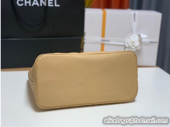 Market Sells Chanel Tote Bag Grained Calfskin&Gold-Tone Metal AS1804 apricot