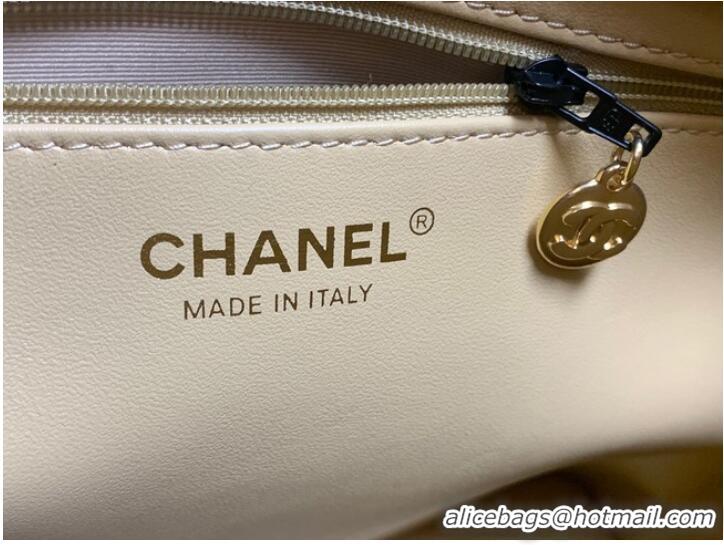 Market Sells Chanel Tote Bag Grained Calfskin&Gold-Tone Metal AS1804 apricot