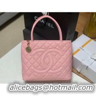 Buy Grade Chanel Tote Bag Grained Calfskin&Gold-Tone Metal AS1804 pink