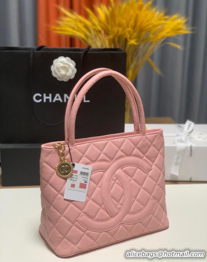 Buy Grade Chanel Tote Bag Grained Calfskin&Gold-Tone Metal AS1804 pink