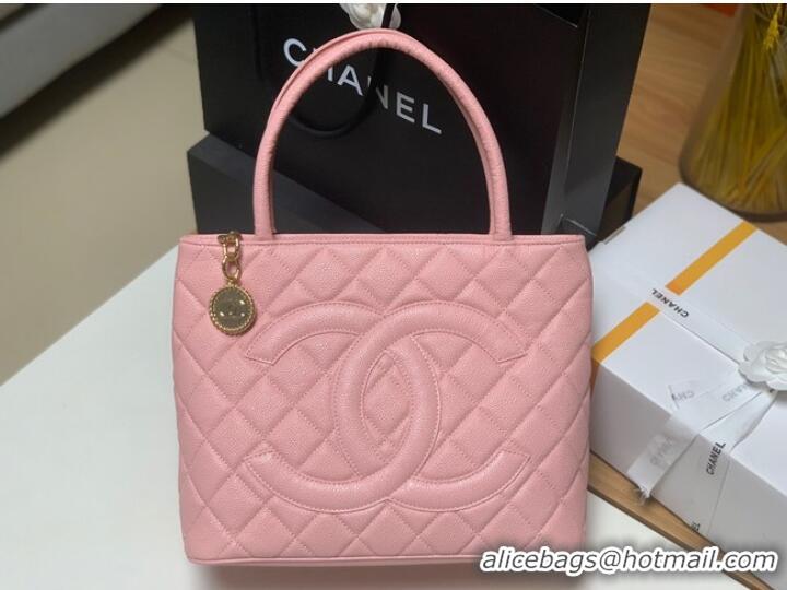 Buy Grade Chanel Tote Bag Grained Calfskin&Gold-Tone Metal AS1804 pink