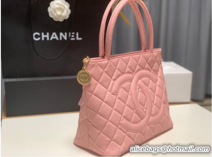 Buy Grade Chanel Tote Bag Grained Calfskin&Gold-Tone Metal AS1804 pink