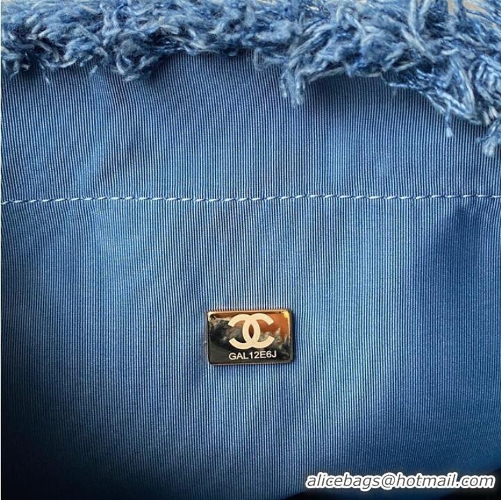 Famous Brand Chanel small Drawstring Bag Denim AS3027 blue