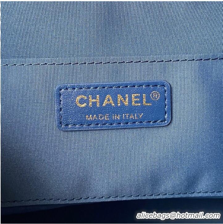 Famous Brand Chanel small Drawstring Bag Denim AS3027 blue