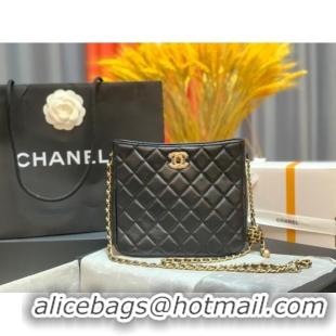 Hot Sell Fashion Chanel mini Shoulder Bag Lambskin&Gold-Tone Metal AS3259 black