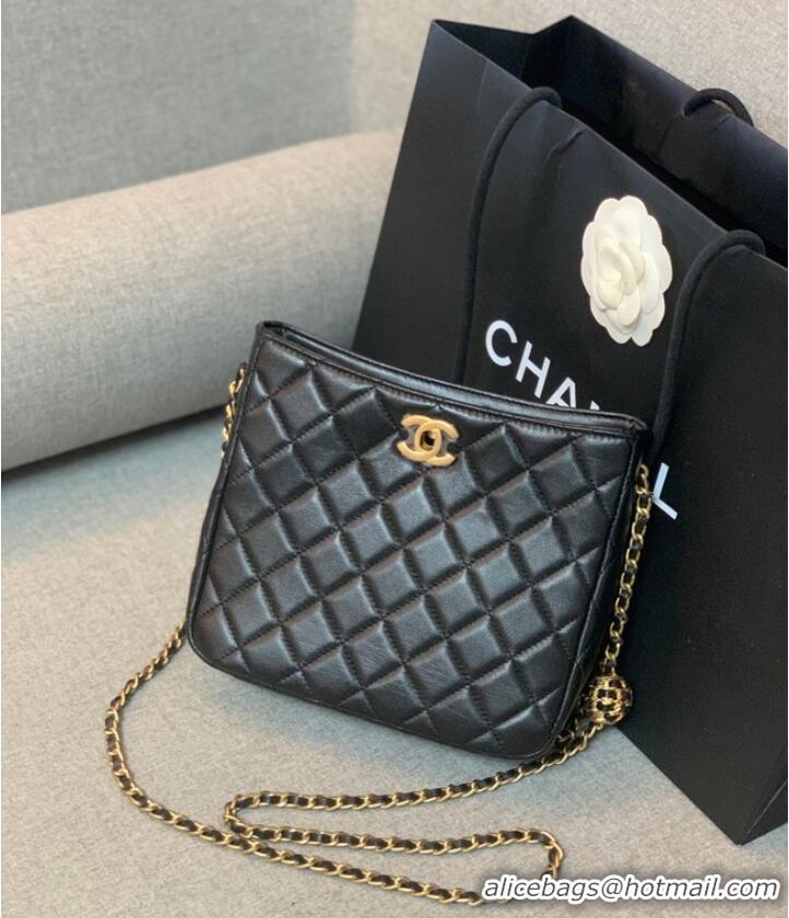 Hot Sell Fashion Chanel mini Shoulder Bag Lambskin&Gold-Tone Metal AS3259 black