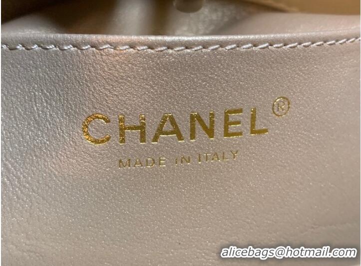 Top Grade Chanel mini Shoulder Bag Lambskin&Gold-Tone Metal AS3259 yellow