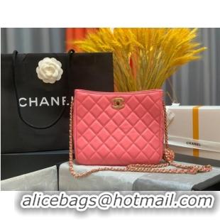 Shop Grade Chanel mini Shoulder Bag Lambskin&Gold-Tone Metal AS3259 rose