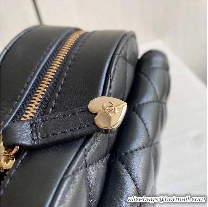 Promotional Chanel 2022S Love Heart Original Lambskin Crossbody Chain Bag AS3191Y Black