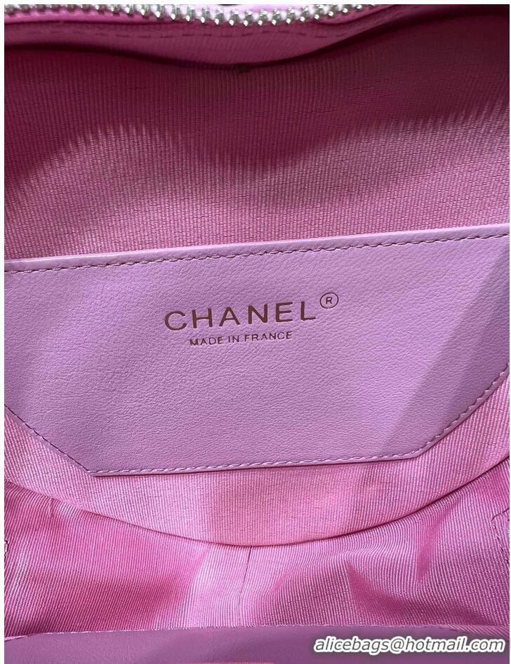 Inexpensive Chanel 2022S Love Heart Original Lambskin Crossbody Chain Bag AS3191Y Pink