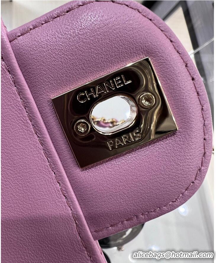 Inexpensive Chanel 2022S Love Heart Original Lambskin Crossbody Chain Bag AS3191Y Pink