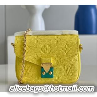 Buy Classic Louis Vuitton Monogram Empreinte POCHETTE METIS BB M81390 yellow