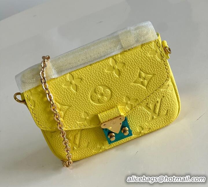 Buy Classic Louis Vuitton Monogram Empreinte POCHETTE METIS BB M81390 yellow