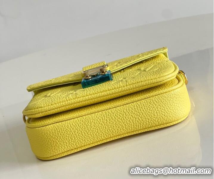 Buy Classic Louis Vuitton Monogram Empreinte POCHETTE METIS BB M81390 yellow