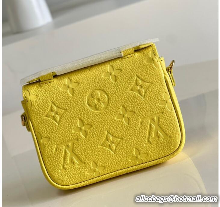 Buy Classic Louis Vuitton Monogram Empreinte POCHETTE METIS BB M81390 yellow