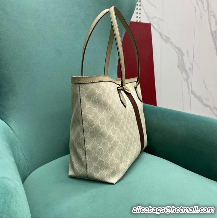 Top Quality Gucci Ophidia series medium GG Tote Bag 631685 light gray