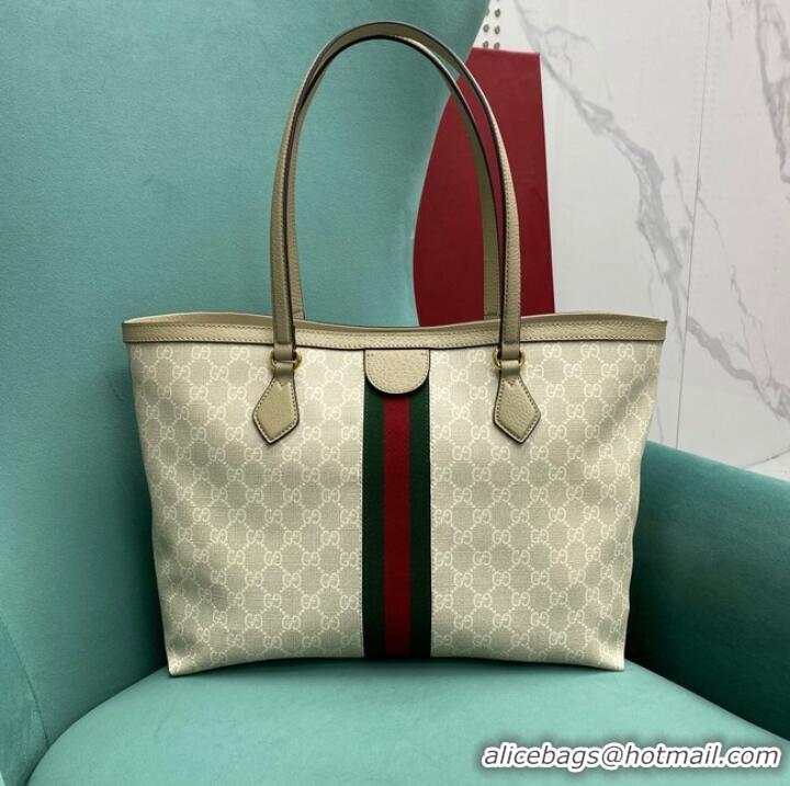 Top Quality Gucci Ophidia series medium GG Tote Bag 631685 light gray