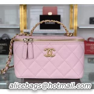 Particularly Recommended CHANEL HANDBAG Grained Calfskin&Gold-Tone Metal AP2805 pink