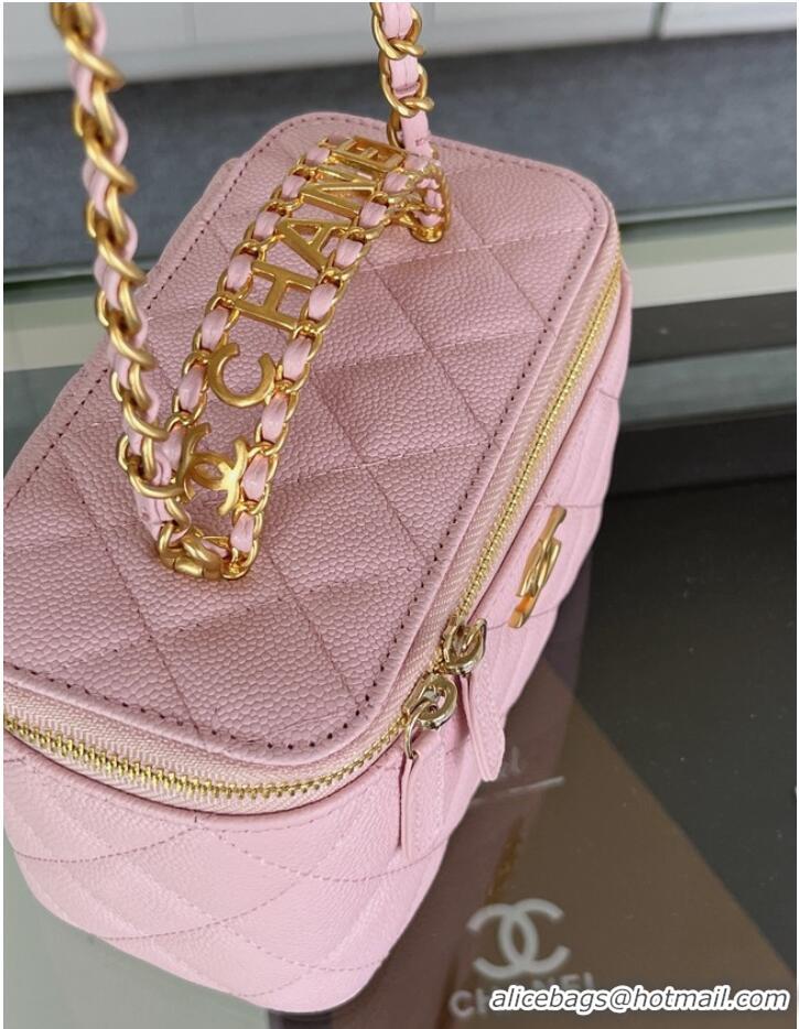 Particularly Recommended CHANEL HANDBAG Grained Calfskin&Gold-Tone Metal AP2805 pink