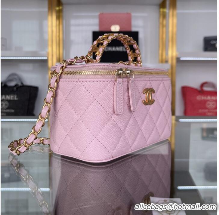 Particularly Recommended CHANEL HANDBAG Grained Calfskin&Gold-Tone Metal AP2805 pink