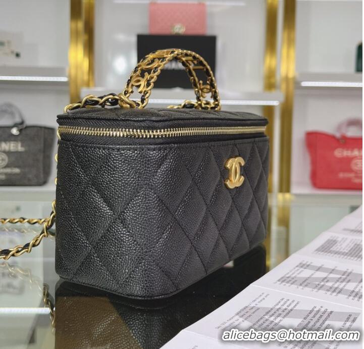 Market Sells CHANEL HANDBAG Grained Calfskin&Gold-Tone Metal AP2805 black