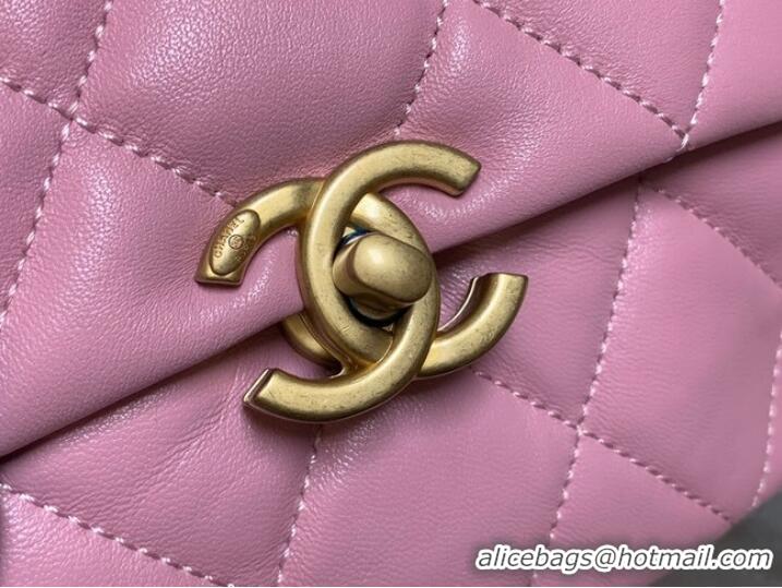 Cheapest Chanel mini Shoulder Bag Lambskin&Gold-Tone Metal AS3205 pink