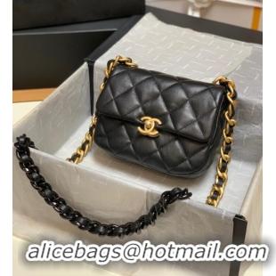 Big Discount Chanel mini Shoulder Bag Lambskin&Gold-Tone Metal AS3205 black