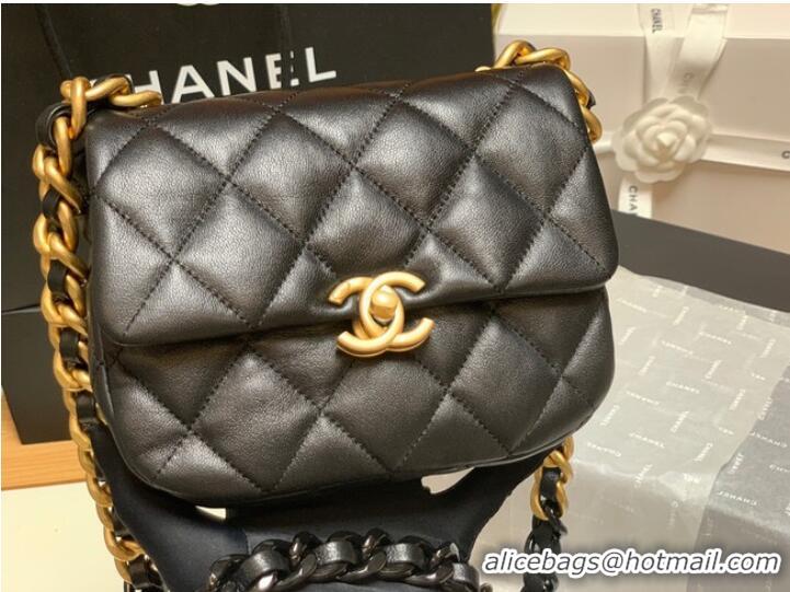 Big Discount Chanel mini Shoulder Bag Lambskin&Gold-Tone Metal AS3205 black