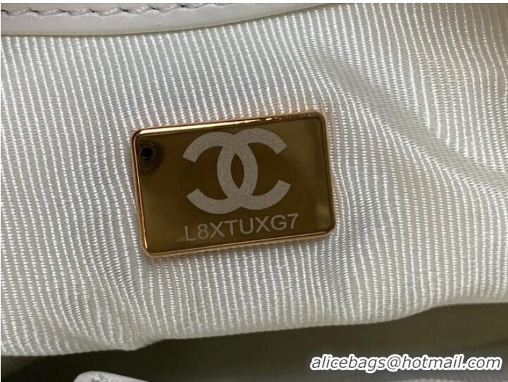 Grade Quality Chanel small Shoulder Bag Lambskin&Gold-Tone Metal AS3206 white