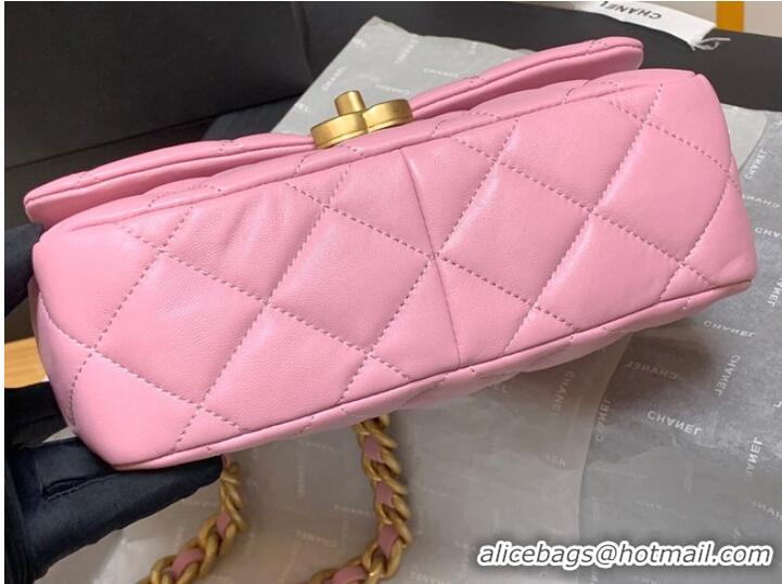 Spot Bulk Chanel small Shoulder Bag Lambskin&Gold-Tone Metal AS3206 pink