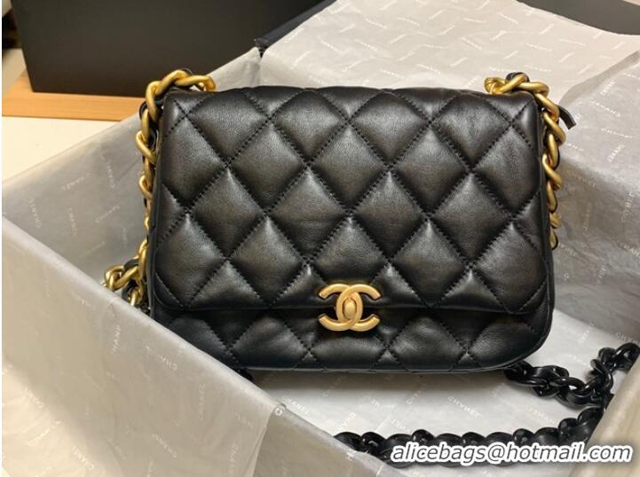 Grade Quality Chanel small Shoulder Bag Lambskin&Gold-Tone Metal AS3206 black