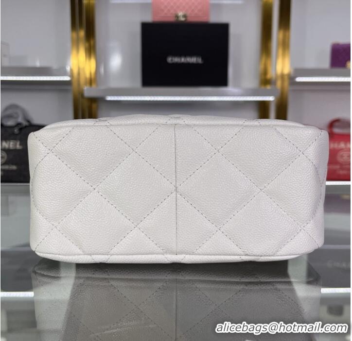 Hot Style Chanel Shoulder Bag Grained Calfskin&Gold-Tone Metal AS3223 white