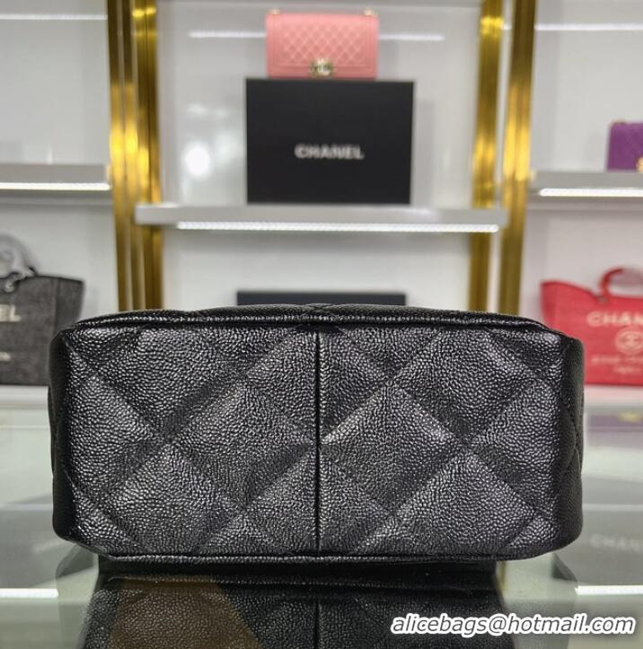 Discount Chanel Shoulder Bag Grained Calfskin&Gold-Tone Metal AS3223 black