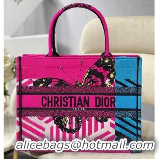 Buy Fashion DIOR BOOK TOTE BAG TOILE DE JOUY M1286ZT Butterfly Pink