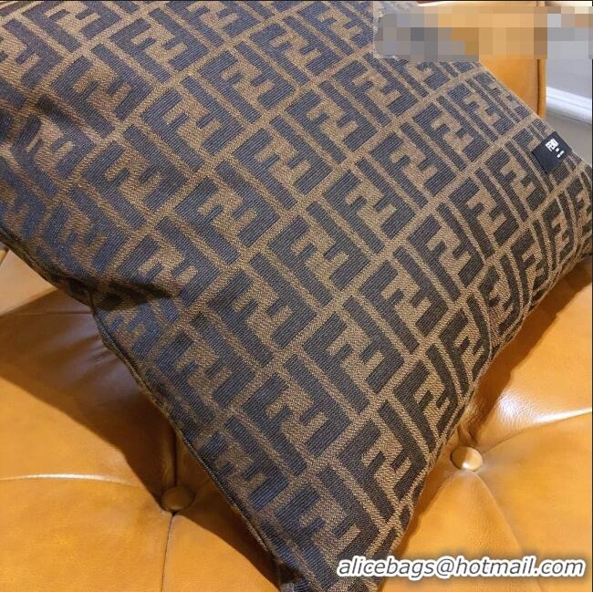 Top Grade Fendi Case FF Throw Pillow F1338 Dark Brown 2021