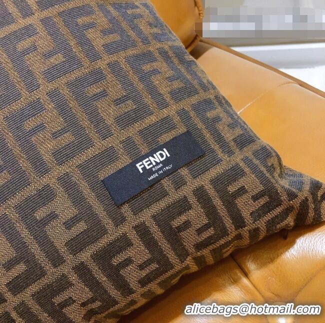 Top Grade Fendi Case FF Throw Pillow F1338 Dark Brown 2021