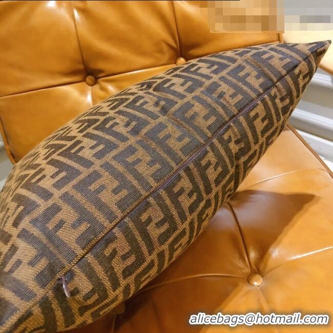 Top Grade Fendi Case FF Throw Pillow F1338 Dark Brown 2021