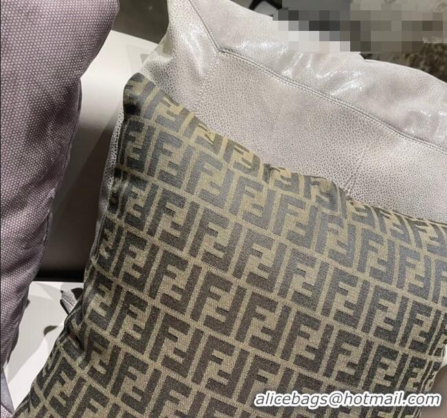 Inexpensive Fendi FF Sqaure Pillow 45x45cm F1339 Beige 2021